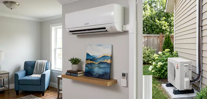 Wall Mounted Heat Pump Setup in Waxhaw